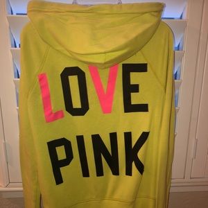 PINK Hooded Zip up Sweater